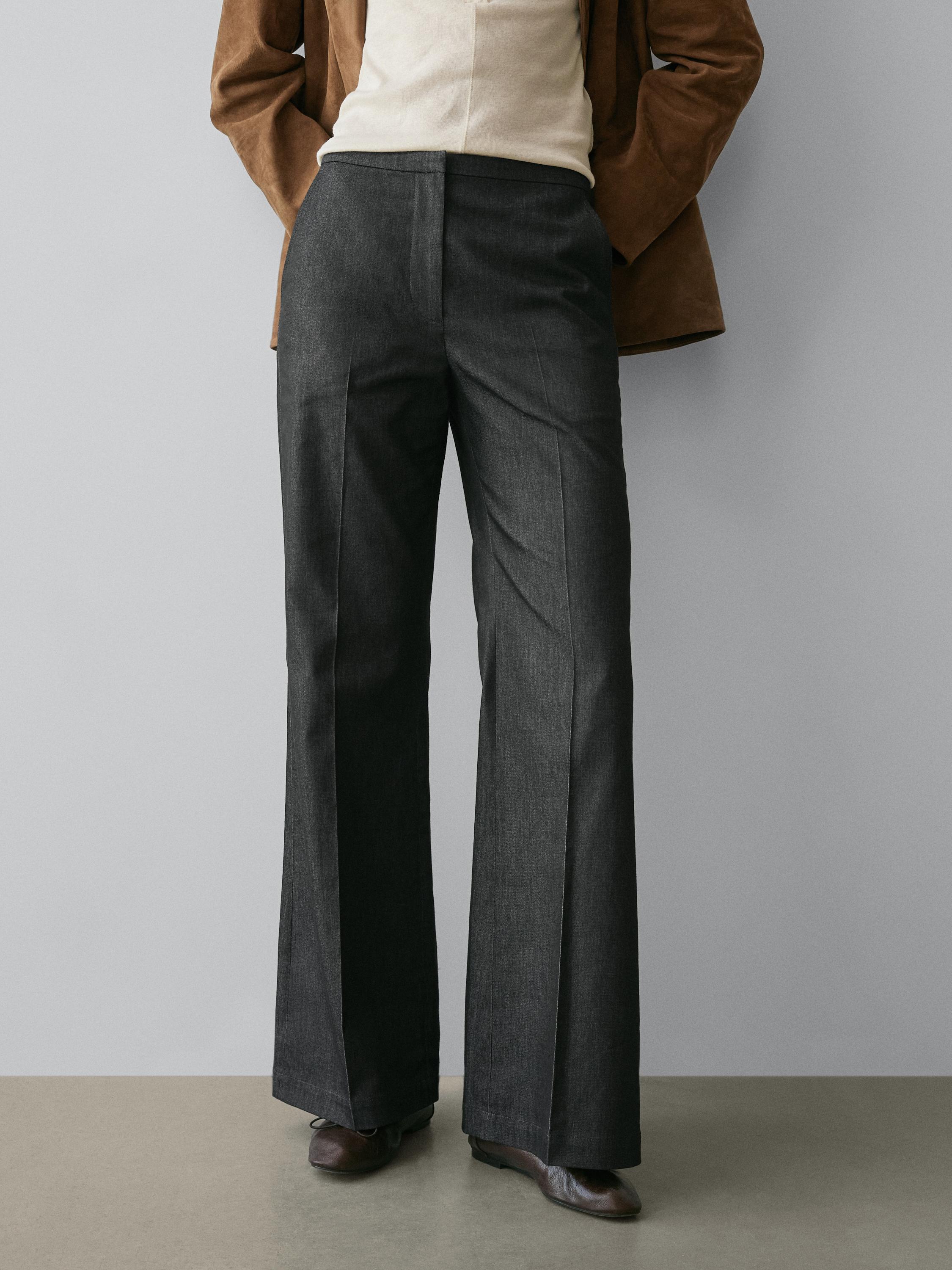 Flare fit trousers
